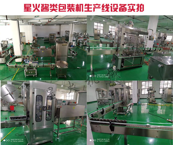 醬類包裝機生產(chǎn)線設(shè)備-小型醬類食品包裝機流水線廠家實拍